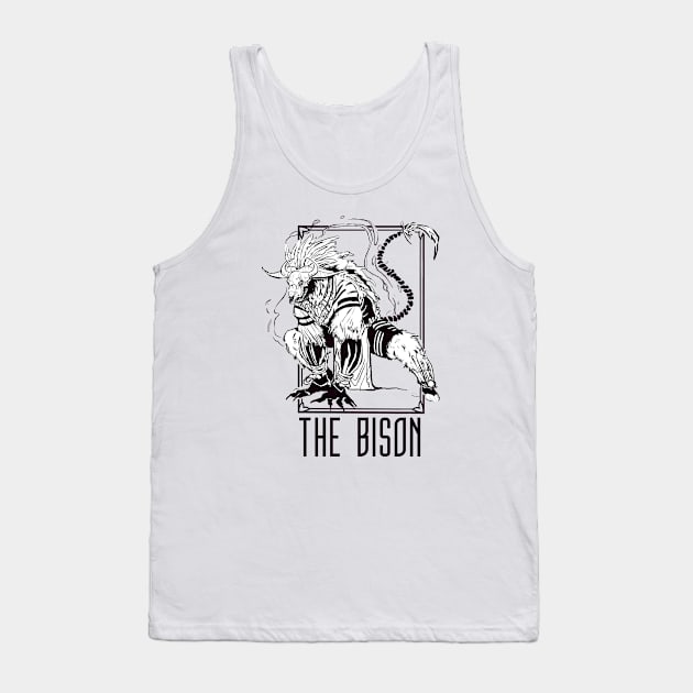 THE BISON (WHITE BG) Tank Top by Valvyteen